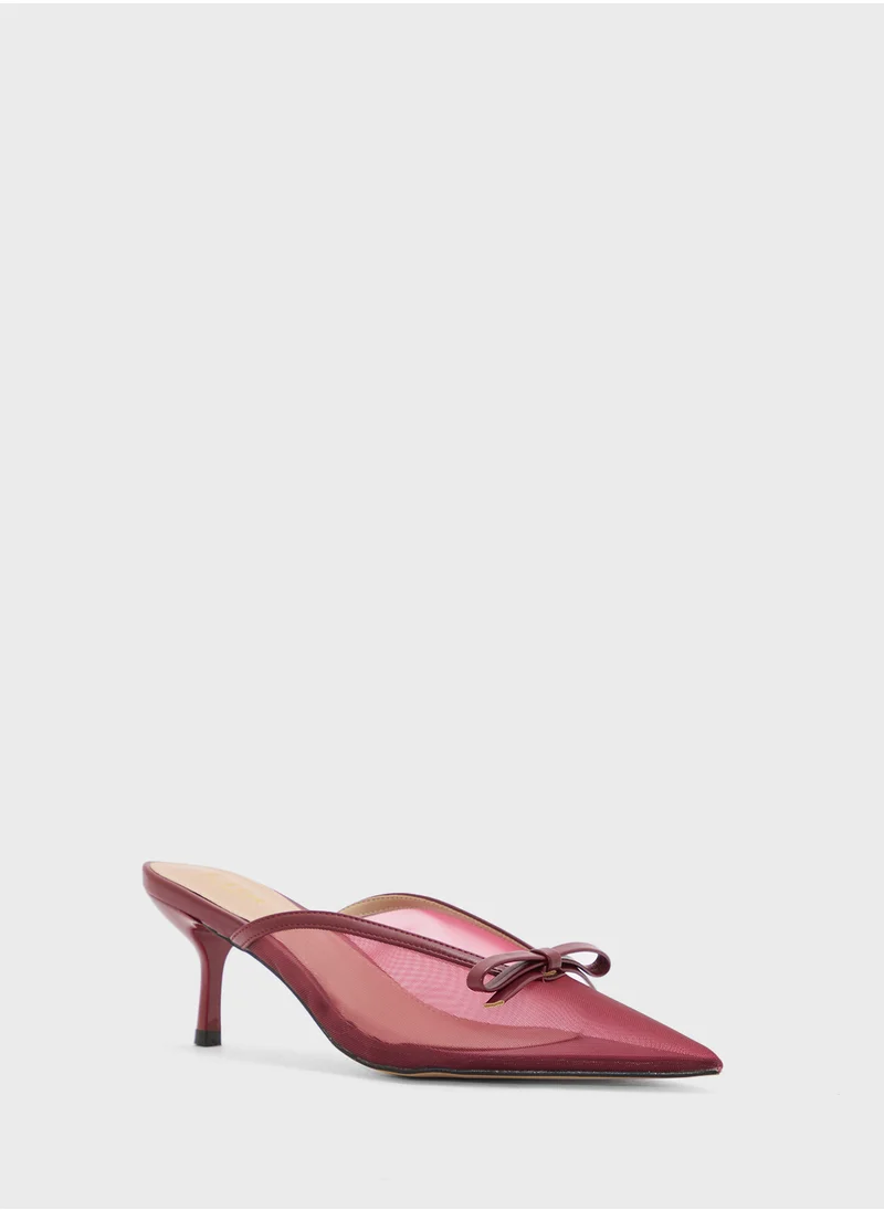 ايلا Bow Detail Mesh Pump