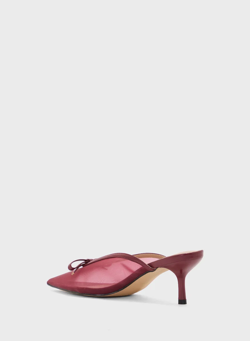 ELLA Bow Detail Mesh Pump