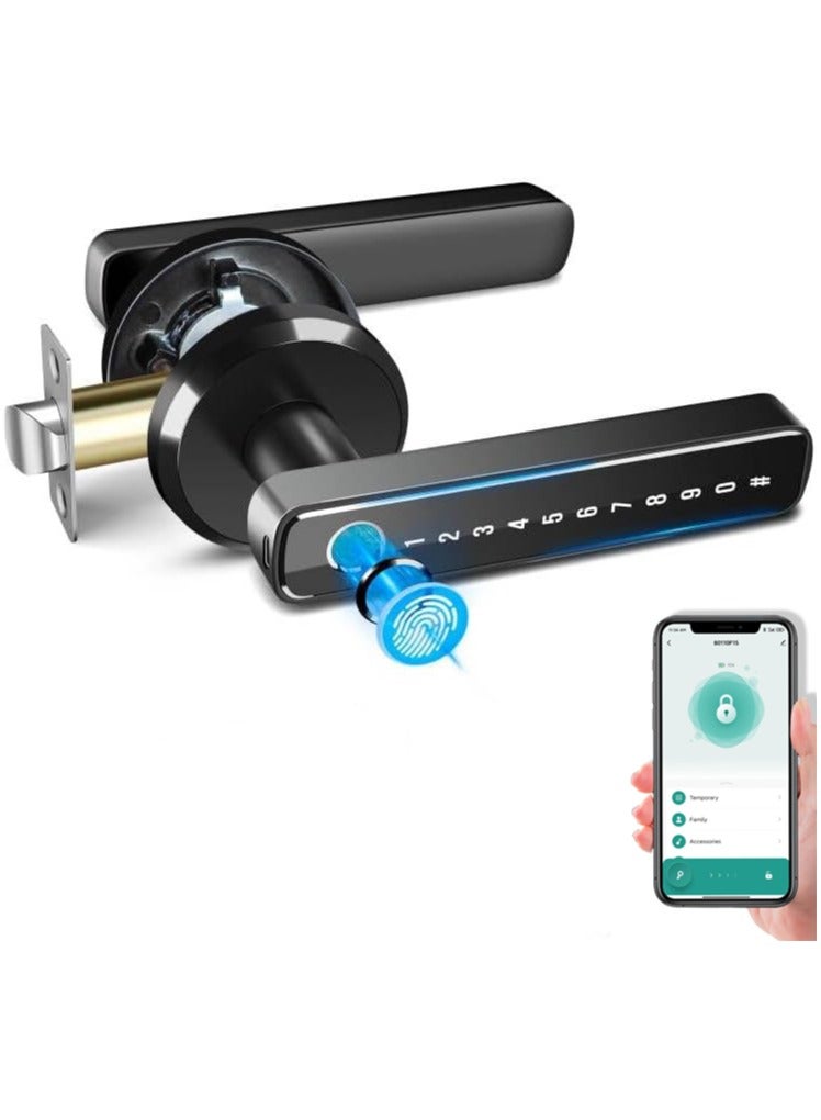 YASUCISS Smart Lock,Fingerprint Door knob, Full Function 4-in-1 Smart Door Knob for Bedroom, Office, Hotel, Closet, Pantry, Biometric Door Knob, Thumbprint Door Knob - Image 1