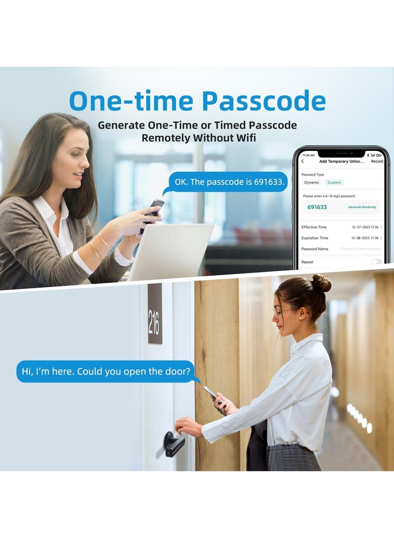 YASUCISS Smart Lock,Fingerprint Door knob, Full Function 4-in-1 Smart Door Knob for Bedroom, Office, Hotel, Closet, Pantry, Biometric Door Knob, Thumbprint Door Knob - Image 5