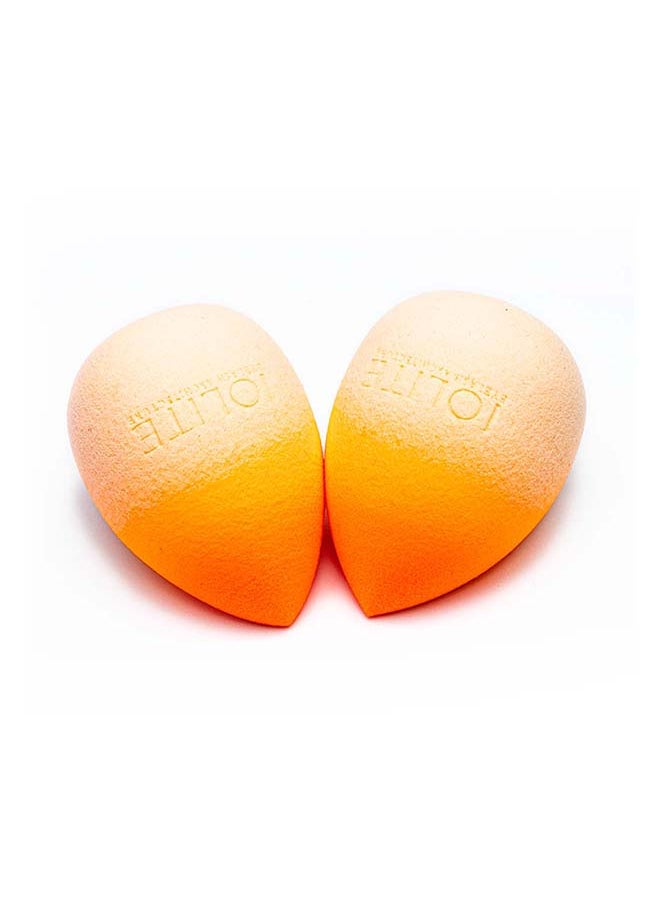 IOLITE - Beauty Blender Complexion Heart Sponge Ombre Coloured Pack 2 In 1 Blending Sponge Highlighters, Powder, Cream Or Liquid Application HBB01 - Image 1