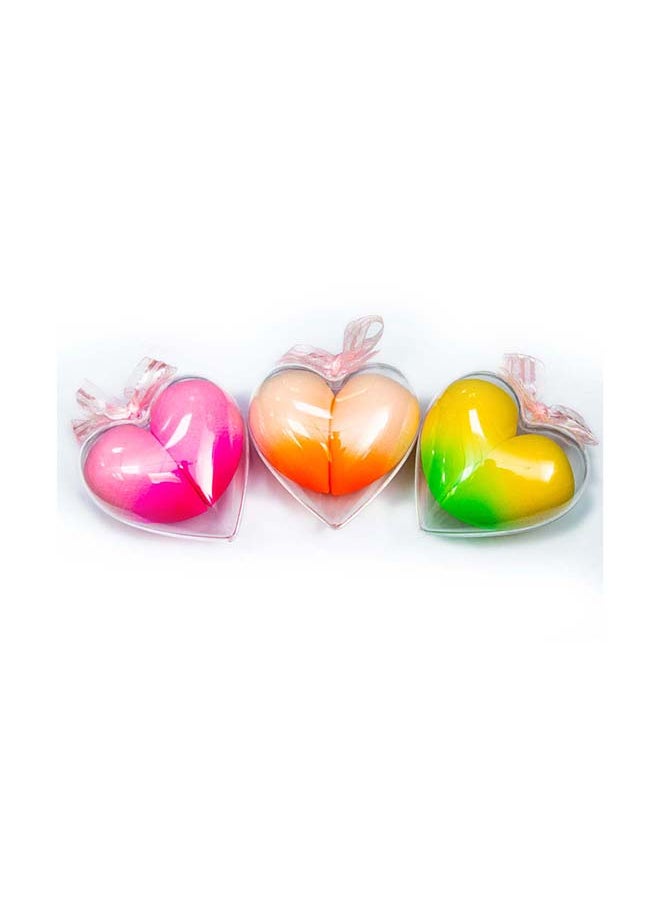 IOLITE - Beauty Blender Complexion Heart Sponge Ombre Coloured Pack 2 In 1 Blending Sponge Highlighters, Powder, Cream Or Liquid Application HBB01 - Image 1