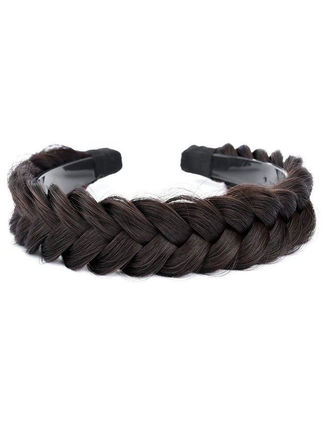 Wide Chunky Plaited Braided Headband Hair Band Synthetic Braid Hairpieces With Teeth Piano Two Tone Colors Accessories (Wbrunette Brown) - pzsku/Z61528A059B89C0F24EAFZ/45/_/1718616541/c52e1ec2-efec-422e-b530-9244136149ba