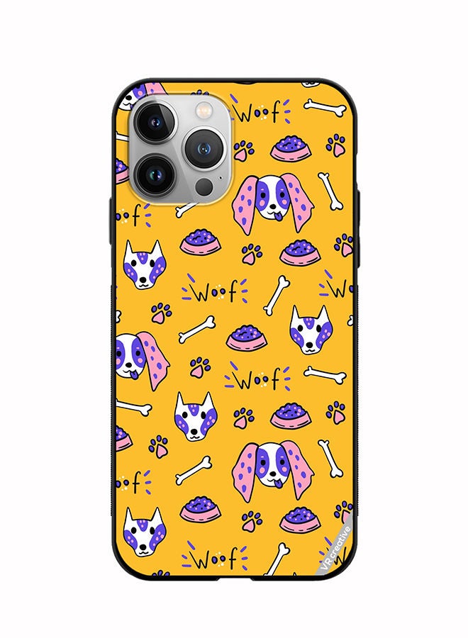 VR CREATIVE Protective Case Cover For Apple iPhone 11 Pro Max Dogs Funny Doodle Seamless Pattern Design Multicolour - Image 1