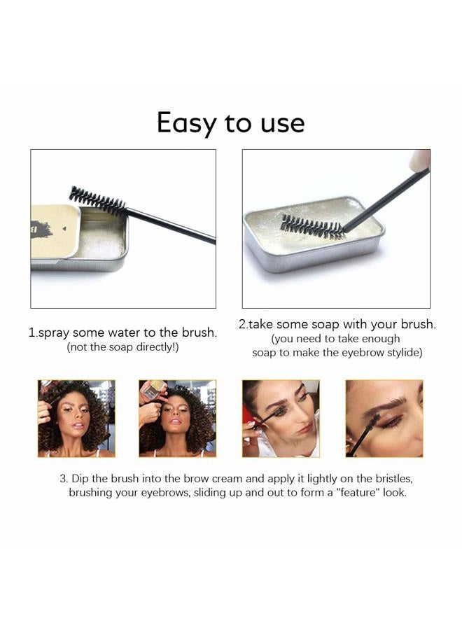 Ownest Eyebrow Styling Soap Kit, Long Lasting Waterproof Smudge Proof Pomade for Natural Brows, 3D Feathery Brows Makeup Balm - Image 5