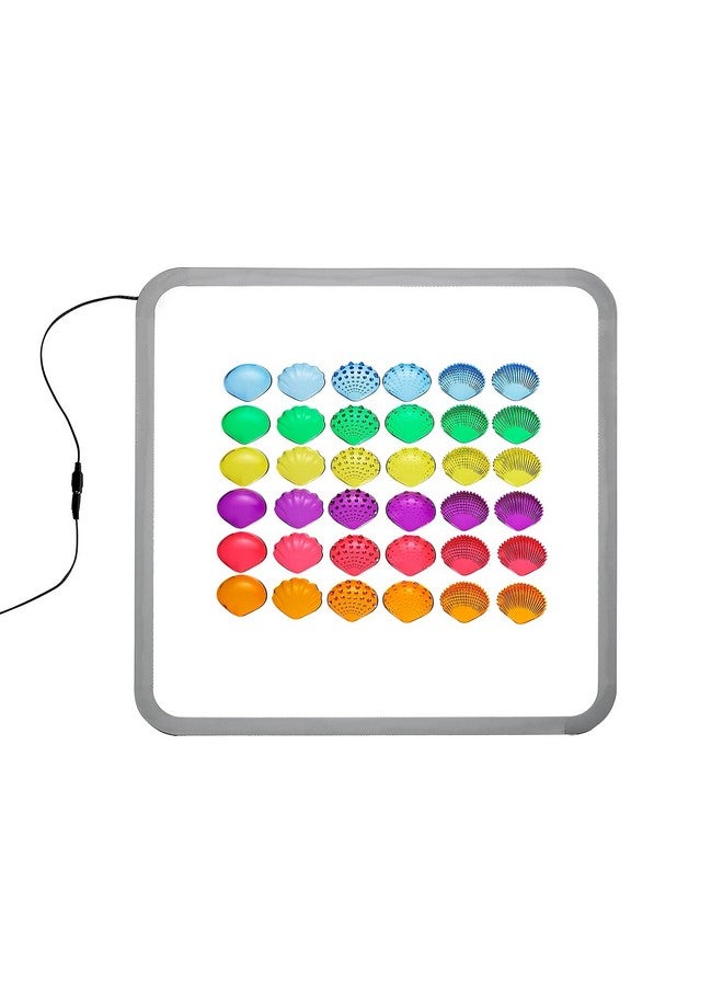 edxeducation edxeducation Tactile Shells - Translucent - 6 Textures and Colors - Ages 18m+ - Explore STEM Concepts via Light Panels and Sensory Bins, Multicolor, Set of 36  - Image 5