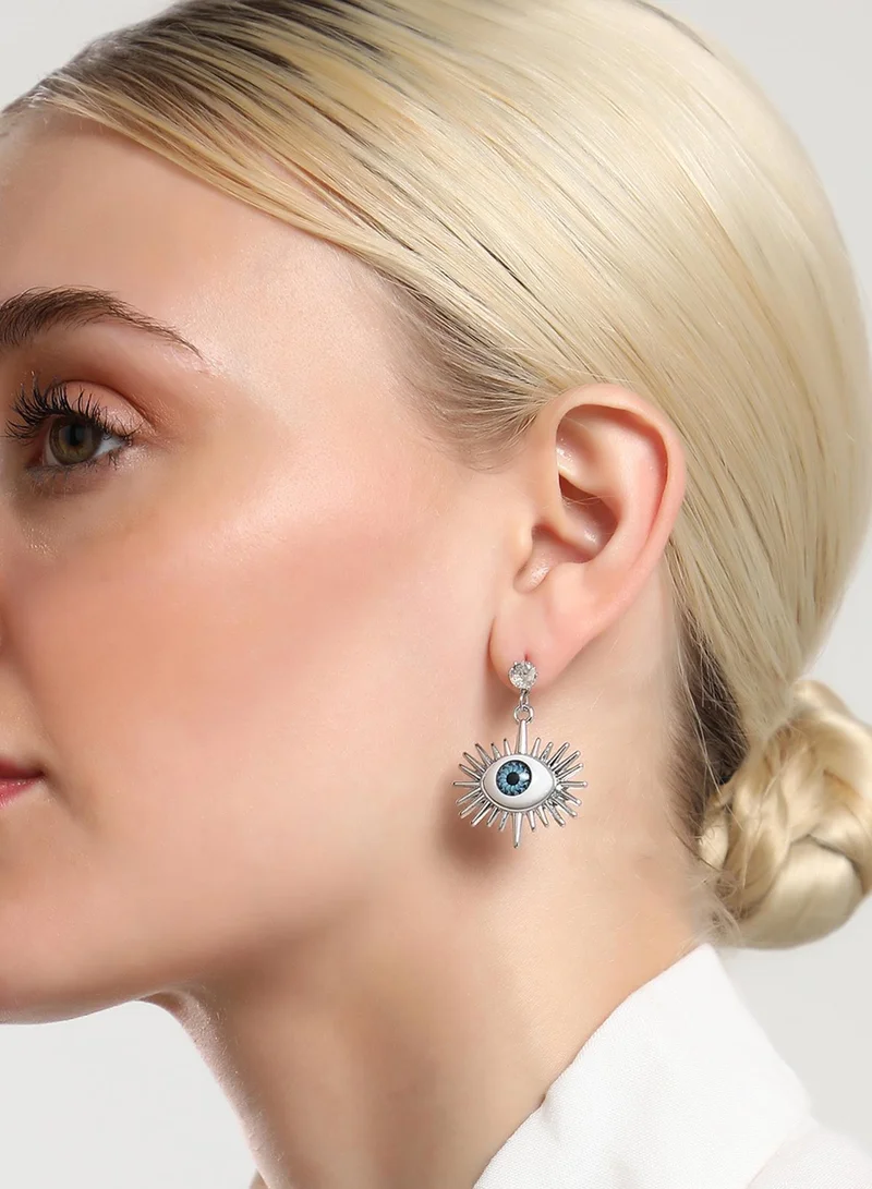 SOHI Stone Studded Evil Eye's Ray Artificial Drop Earring Jewellery