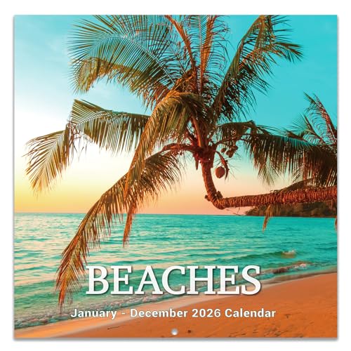 Artfan 2026 Calendar - 2026 Wall Calendar, Jan 2026 - Dec 2026, 12" x 24" (Open), Wall Calendar 2026, 12 Monthly Calendar with Twin-wire Binding - Sea View - Image 1