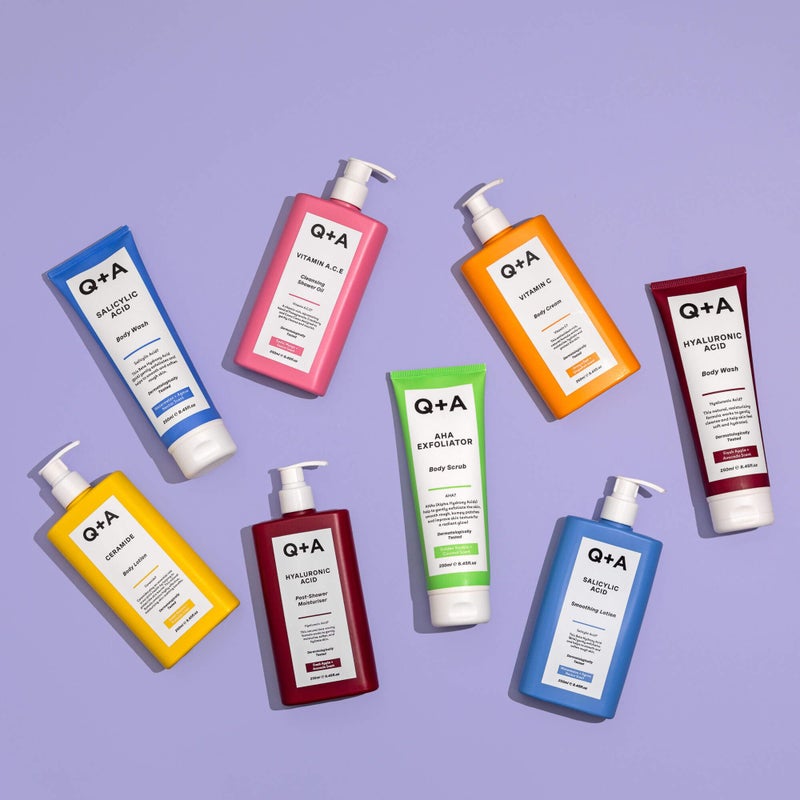 Q+A Hyaluronic Acid Body Wash (250ml), Nourishing Body Care, Sensitive Shower Gel, Gel Cleanser for Sensitive Skin, Deep Moisture with Saccharide Isomerate, Fresh Apple & Avocado Scent - Image 3