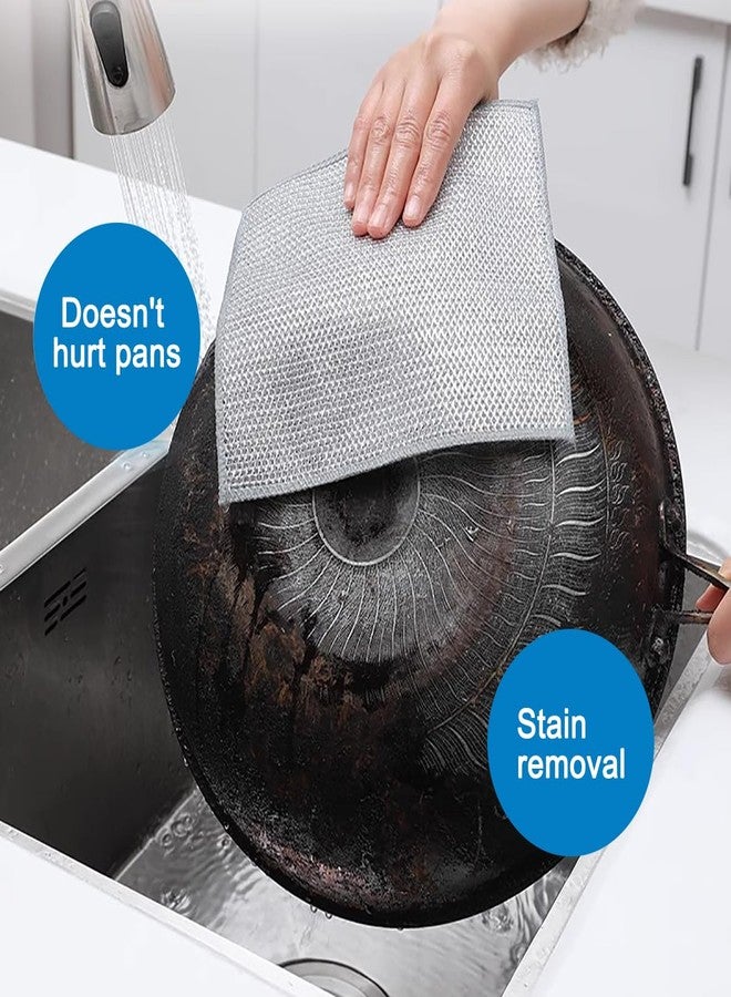 DanziX 6 Pcs Wire Dishwashing Rag for Wet and Dry, Non-Scratch Wire Dishcloths, Multipurpose Wire Dish Rags for Washing Dishes - Image 4