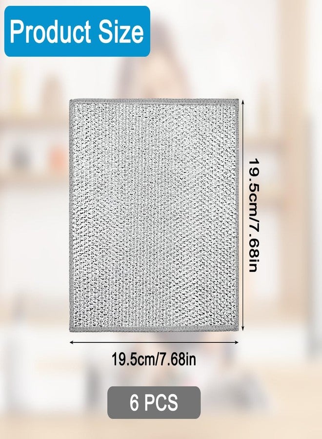 DanziX 6 Pcs Wire Dishwashing Rag for Wet and Dry, Non-Scratch Wire Dishcloths, Multipurpose Wire Dish Rags for Washing Dishes - Image 2