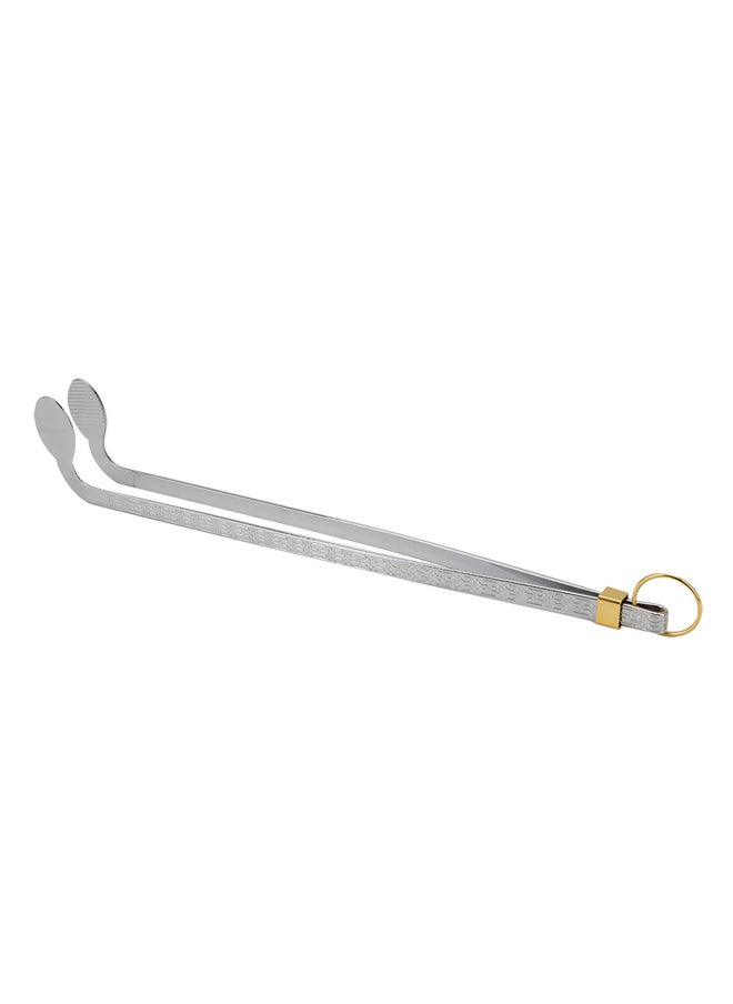 AL SANIDI Charcoal tongs for grilling, Fire tong, Silver, Size 47 Cm  - Image 2