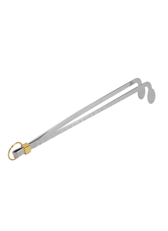 AL SANIDI Charcoal tongs for grilling, Fire tong, Silver, Size 47 Cm  - Image 1