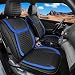 LINGVIDO Full Set Car Seat Covers Faux Nappa Leather Airbag Compatible and Waterproof Protectors for Sedans SUVs Breathable Interior for Active Families Pets and Commuters 5 Seats BlackBlue - Image 2