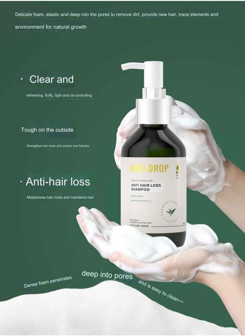 RUKYU - Polygonum multiflorum anti-hair loss and hair growth shampoo anti-dandruff and anti-itching ginseng fluffy oil control anti-hair loss shampoo - Image 1