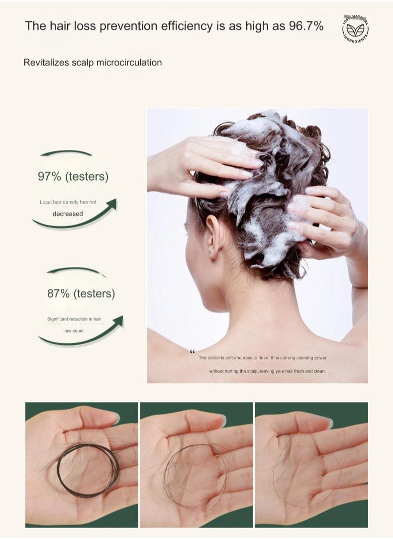 RUKYU - Polygonum multiflorum anti-hair loss and hair growth shampoo anti-dandruff and anti-itching ginseng fluffy oil control anti-hair loss shampoo - Image 1