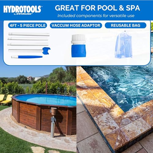 SWIMLINE HYDROTOOLS فنتوري جت مكنسة حمام السباحة - منظف مدمج للوحدات القابلة للنفخ والأرضية المرتفعة، أحواض الاستحمام والسبا، متصل بالخرطوم، أزرق، صغير - Image 5