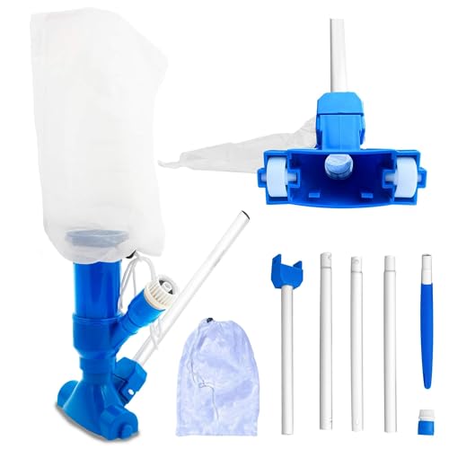 SWIMLINE HYDROTOOLS فنتوري جت مكنسة حمام السباحة - منظف مدمج للوحدات القابلة للنفخ والأرضية المرتفعة، أحواض الاستحمام والسبا، متصل بالخرطوم، أزرق، صغير - Image 1