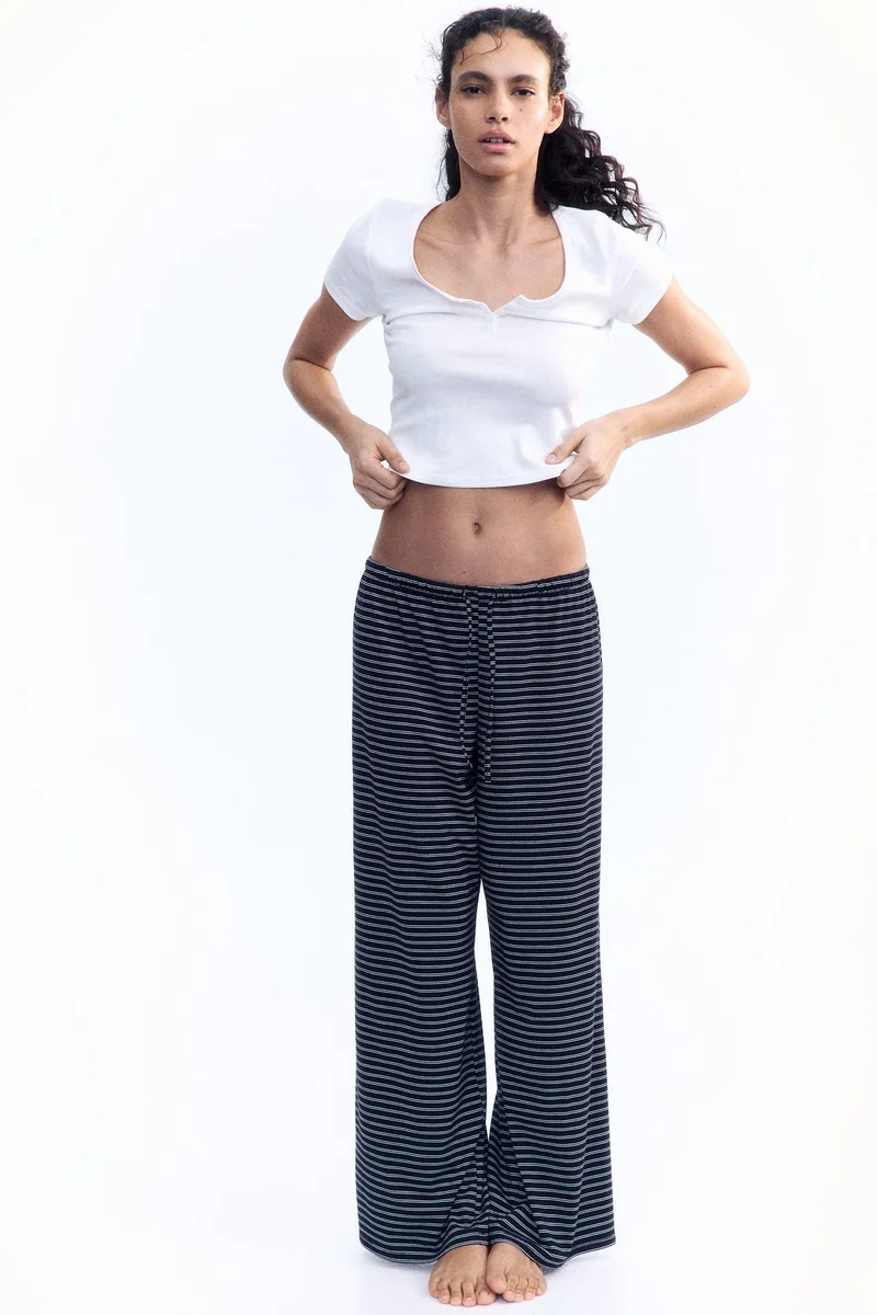 H&M Straight drawstring trousers