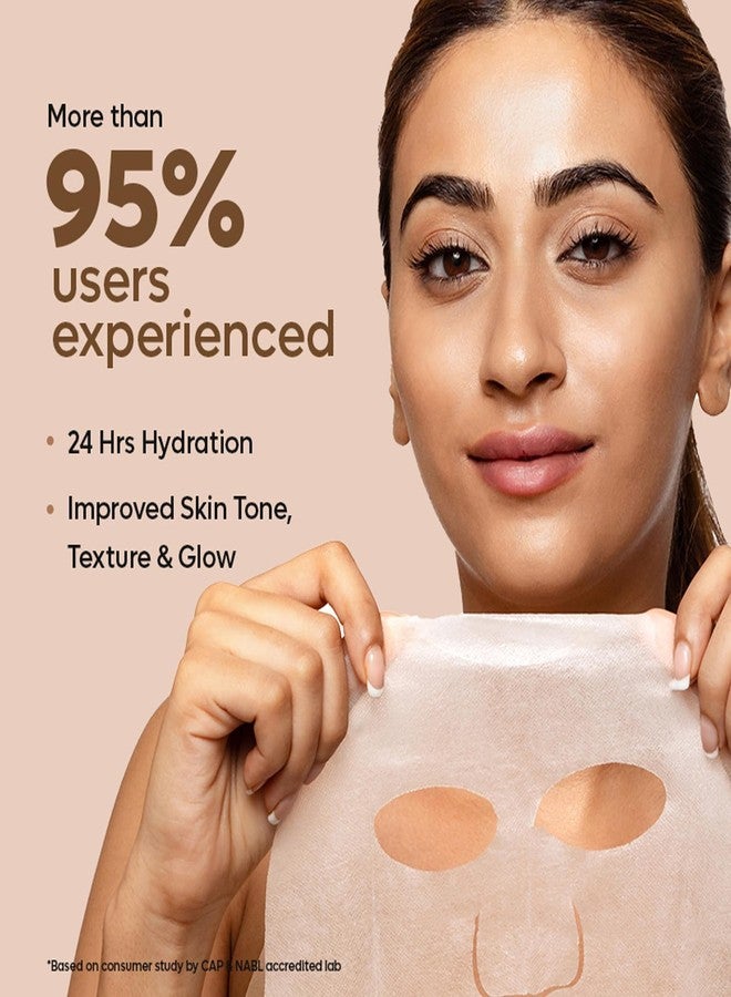 mCaffeine Coffee Sheet Mask with Vitamin C - Hydrating Face Masks with Hyaluronic Acid - Sun Protection - Dark Spot and Pigmentation Reduction - 1 pc - Image 4