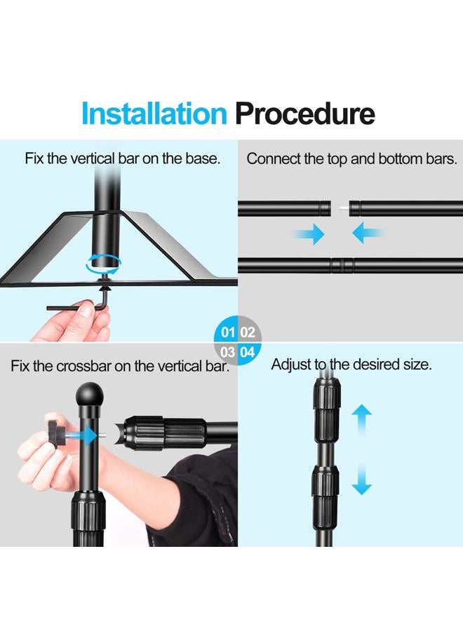 EMART 8 x 8ft (W x H) Adjustable Photo Backdrop Banner Stand with Telescopic Tubes, Suitable for Trade Shows, Professional Photography Booths, and Step and Repeat Background Displays - Image 4