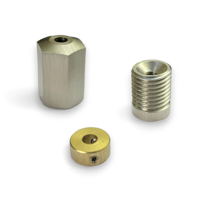MOKSH PLUS Moksh Plus Rope Wire Display Fitting 6mm Hex Bottom Holder Brass Material and SS Finish for 6mm Wire Pack of 20 Pcs  - Image 5