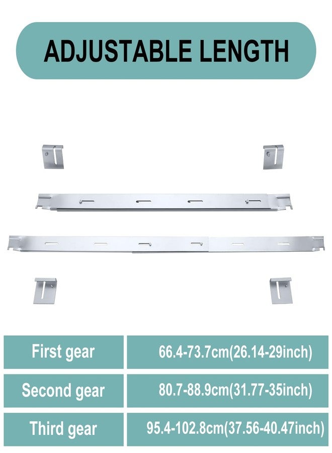 GlikCeil 4 Pcs File Cabinet Rails Adjustable Files Drawer Rails Metal File Cabinet Dividers 26'' to 40.5'' Adjustable Filing Cabinets Rail for Folders Storage (Silver) - Image 2
