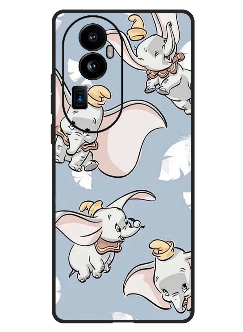 Theodor Protective Case Anti Scratch Shock Proof Bumper Cover For Oppo Reno 10 Pro Plus Baby Elephant Flying - Image 1