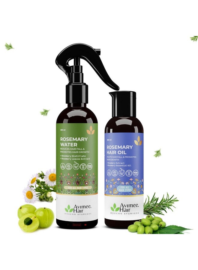 AVIMEE HERBAL Rosemary Super Saver Combo For Hair Growth & Hair Fall | Rosemary Water (200Ml) | Rosemary Oil (100Ml) | Super Saver Combo - Image 1