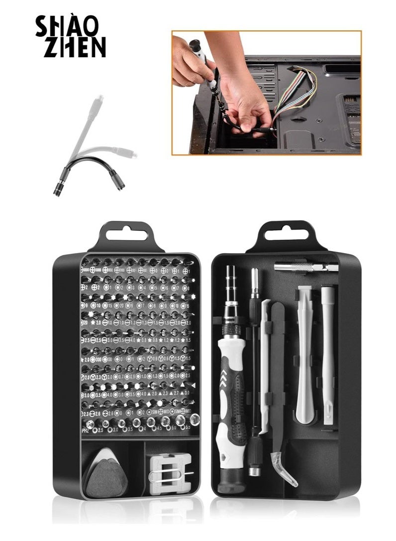 SHAOZHEN Precision Screwdriver Set, Professional Grade 115 in 1 Magnetic Repair Tool Kit for Electronics, Computer, iPhone, Laptop, Game Console, Watch, Eyeglasses, Modding, and DIY Projects - Image 1