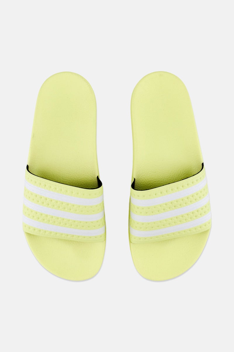 adidas Originals Women Adilette Slip On Slides, Pulse Yellow  - Image 3
