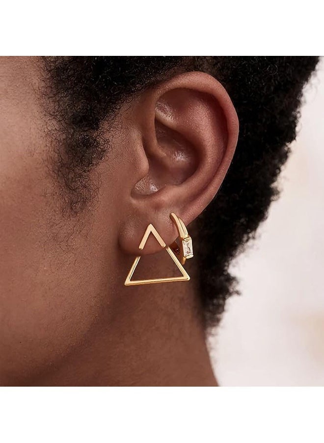 Mevecco - Women Huggie Earrings Gold Hoop Sleeper 14K Gold Filled Small Simple Handmade Hypoallergenic Everyday Jewelry - Image 1