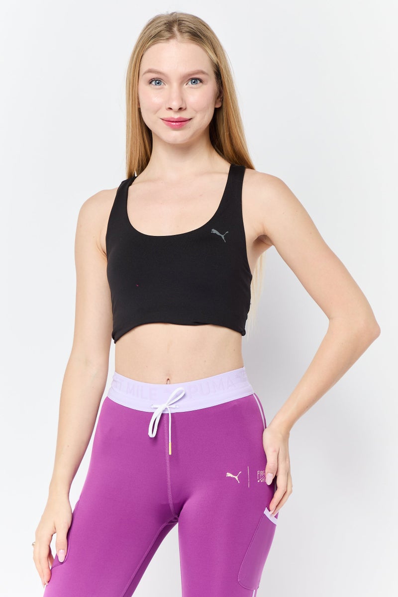 PUMA تي شيرت تدريب مبطن للنساء، أسود - Image 1