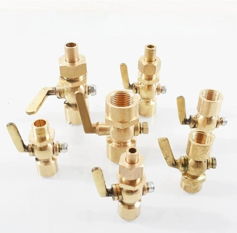 Brass BSPP 1 4 Inch Two Way Cock Valve With Male Union Thread For Pressure Gauge - Image 5