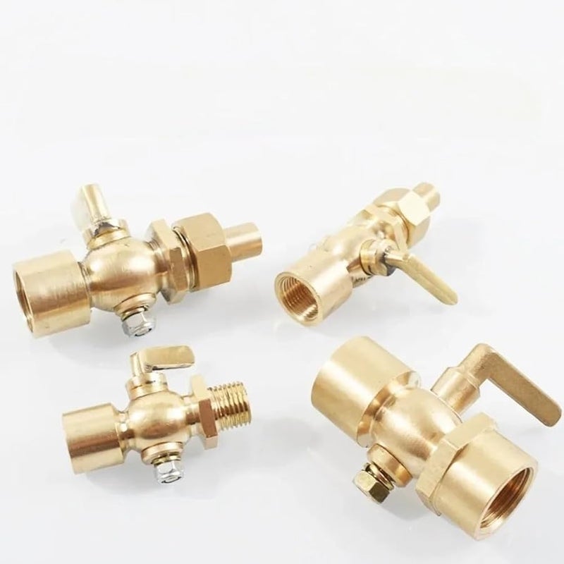 Brass BSPP 1 4 Inch Two Way Cock Valve With Male Union Thread For Pressure Gauge - Image 4