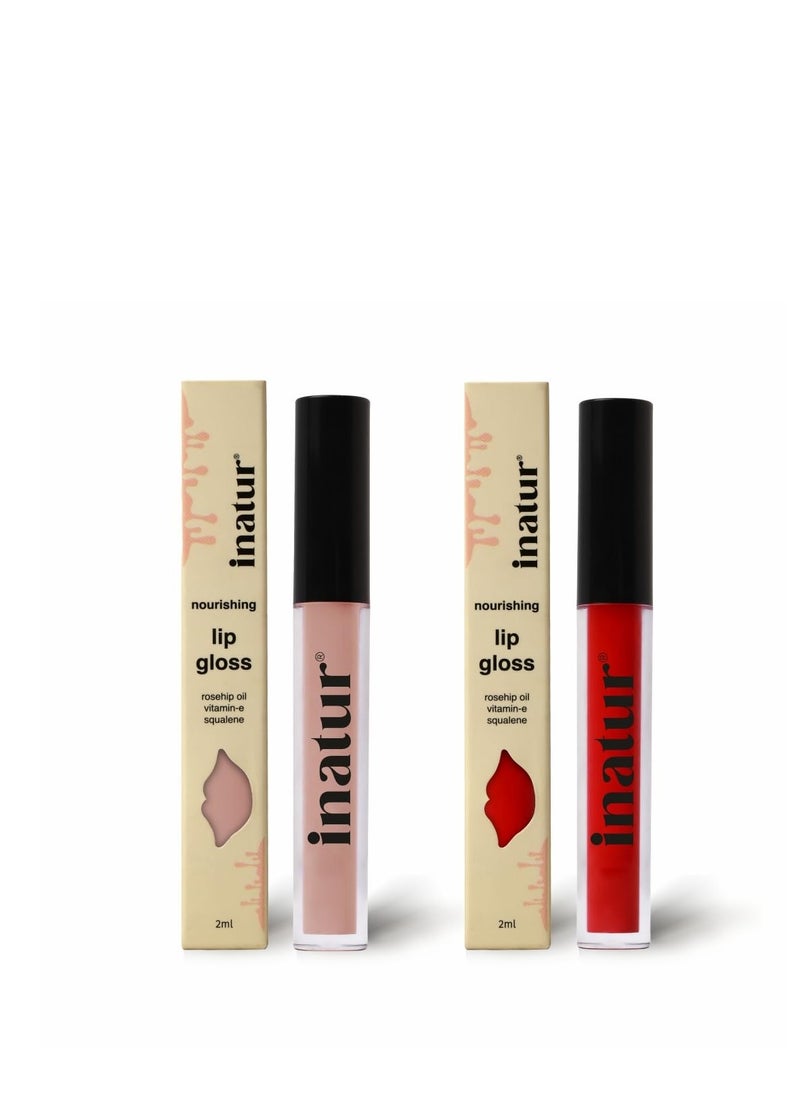 INATUR Lip Gloss  Angelic and Glam Pink  - Image 1