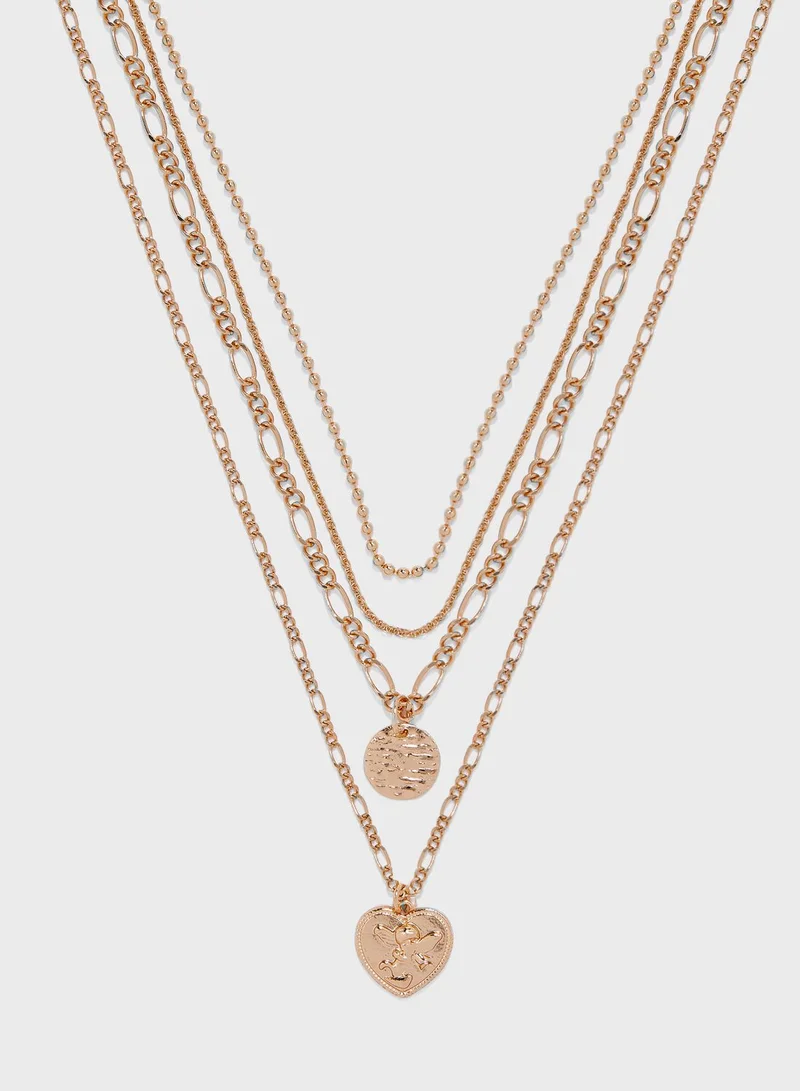 FOREVER 21 Multipack Heart Pendant Necklace