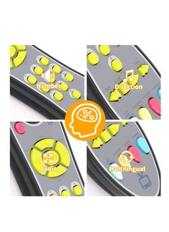 SYOSI Musical TV Remote Control Toy with Light and Sounds Language Development Toy from Number 0 9 in English French Spainsh  - Image 2