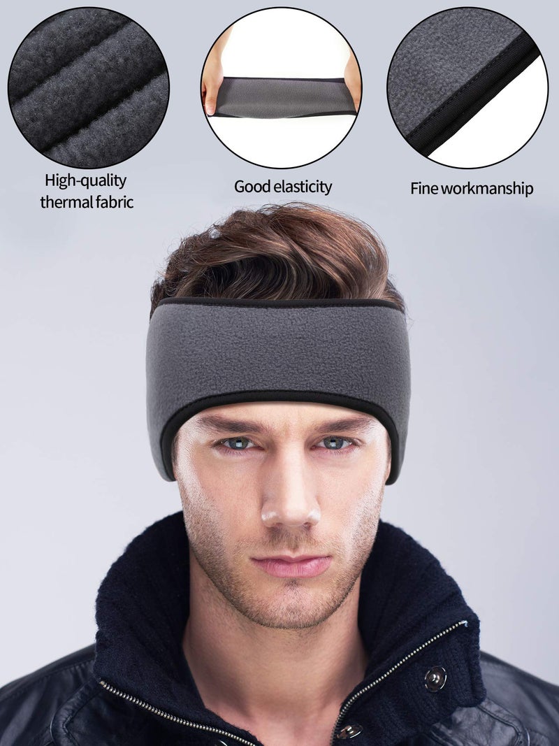 SATINIOR 4 Pieces Ear Warmers Headband Fleece Non-Slip Winter Ear Muffs for Running Outdoor Activities - Image 3