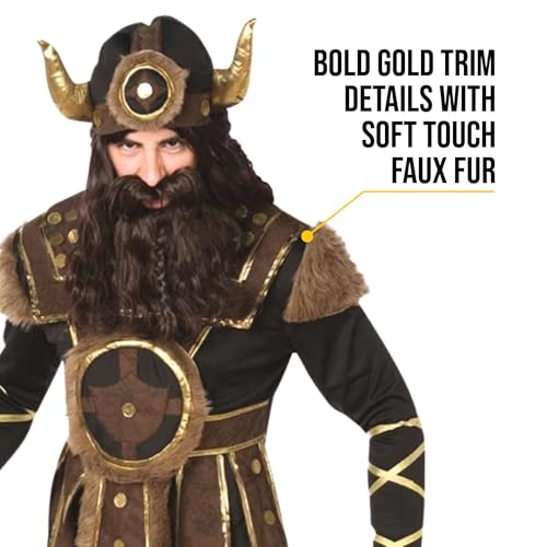 Morph Men's Viking Costume, Viking Costume, Nordic Warrior Costume, Men's Halloween Costume, Adult Carnival Costume, XL - Image 3