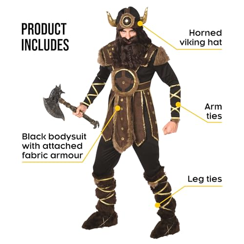 Morph Men's Viking Costume, Viking Costume, Nordic Warrior Costume, Men's Halloween Costume, Adult Carnival Costume, XL - Image 2