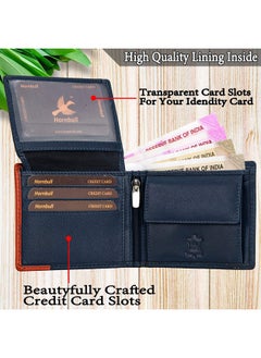 HORNBULL HORNBULL Taylor Blue Leather Wallet for Men | Wallets Men with RFID Blocking | Mens Wallet Leather  - Image 4