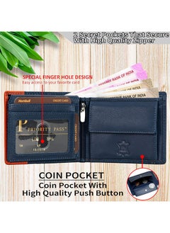 HORNBULL HORNBULL Taylor Blue Leather Wallet for Men | Wallets Men with RFID Blocking | Mens Wallet Leather  - Image 3