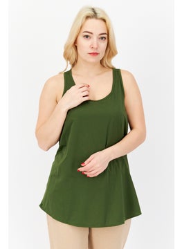 Adidas Women Sportswear Fit Training Tank Top, Olive  - Image 1