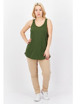 Adidas Women Sportswear Fit Training Tank Top, Olive  - Image 4