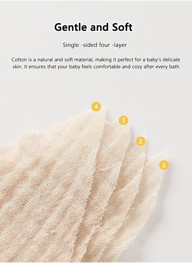 momnestle Baby Bath Towel with Hood Soft Cotton Fabric Hooded Baby Towels Bath Wrap for Beach Shower for Kids Aged 0-6 Years  - Image 5