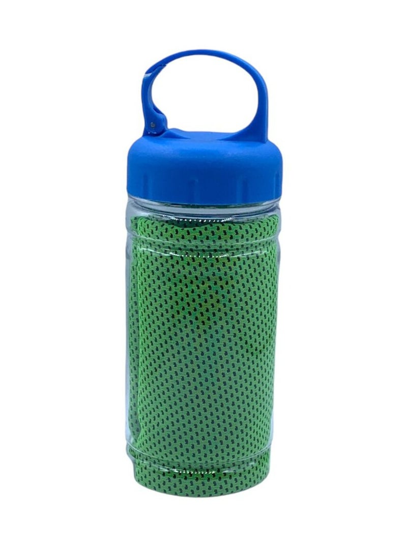 SFMW Sweat-absorbing cooling towel - green, 100x30 cm - Image 1