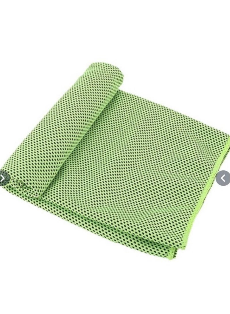 SFMW Sweat-absorbing cooling towel - green, 100x30 cm - Image 2