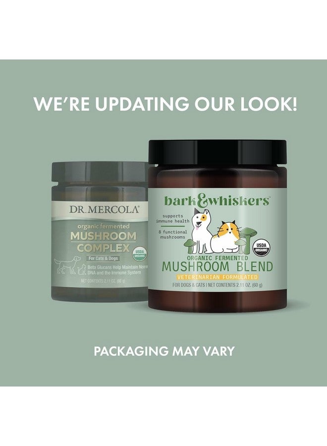 Dr. Mercola Bark & Whiskers Organic Fermented Mushroom Blend - Cat & Dog Supplement - Supports Digestive & Immune Health - Free from Additives, Filler & Gluten - 2.11 oz. (60 Scoops) - Image 4
