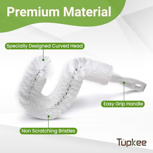 Tupkee Coffee Pot Cleaning Brush – Non Scratching, Long Lasting Bristles, Curved Coffee Decanter Cleaning Brush - Great for Offices and Restaurants - Image 5